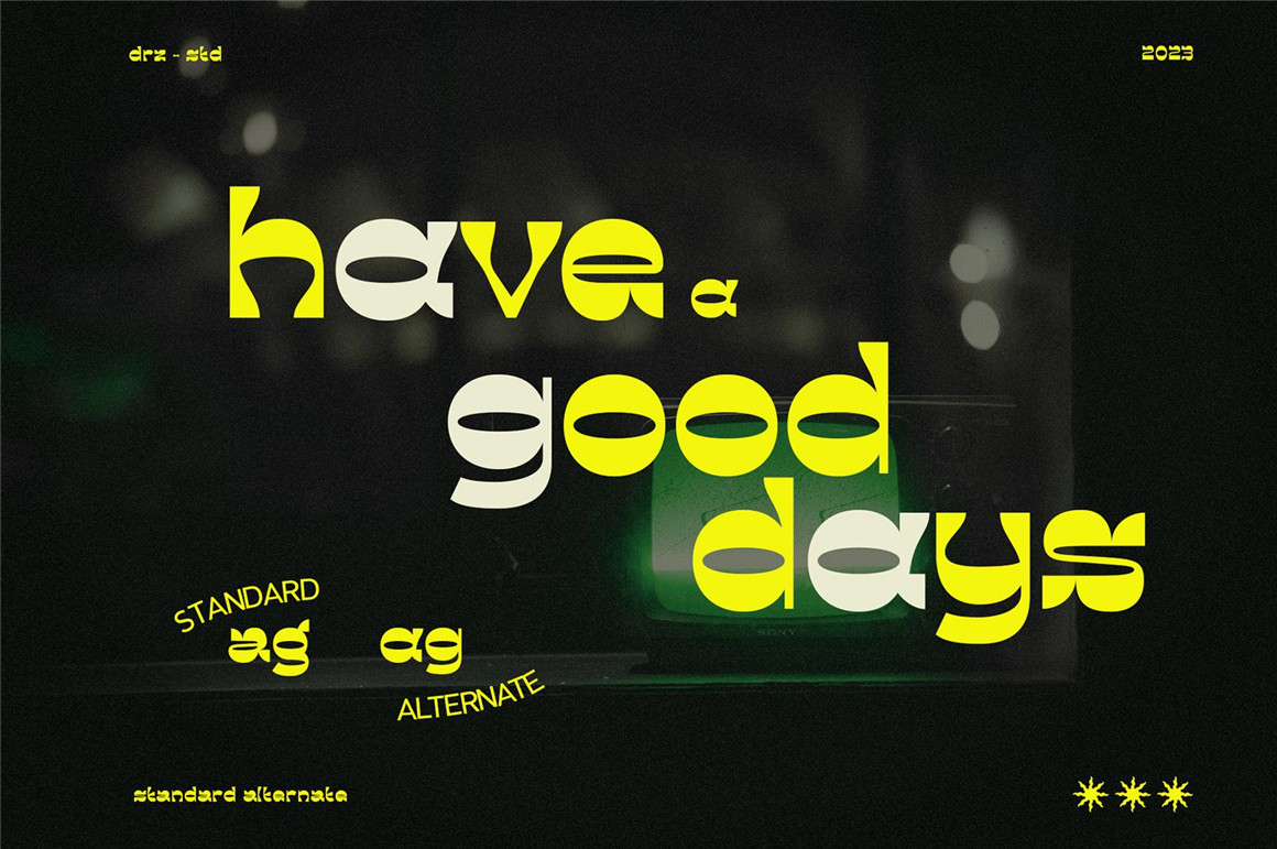 60年代复古迷幻逆反差酸性标题无衬线英文字体设计素材 Finacest – Retro Psychedelic Font 设计素材 sucaiwan.com