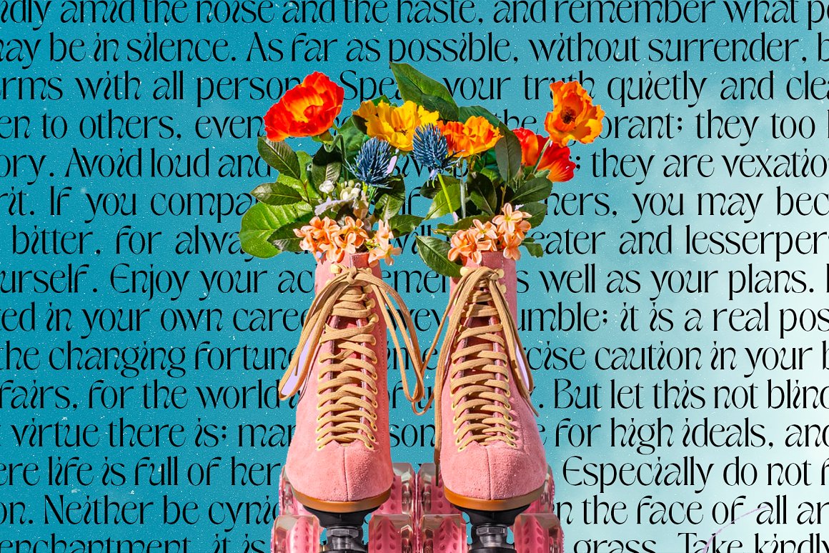 英文字体：优雅俏皮逆反差酸性海报标题徽标设计衬线英文字体 TAN - WALTZING MATHILDE 设计素材 sucaiwan.com