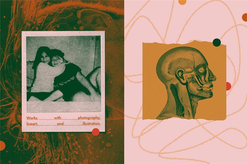 半调潮流时尚复古流行半色调图像特效样机素材国外PSD设计模板 Halftone Zine Machine PSD Action . 第6张-素材湾丨精选海外优质设计素材资源 半调潮流时尚复古流行半色调图像特效样机素材国外PSD设计模板 Halftone Zine Machine PSD Action . sucaiwan.com