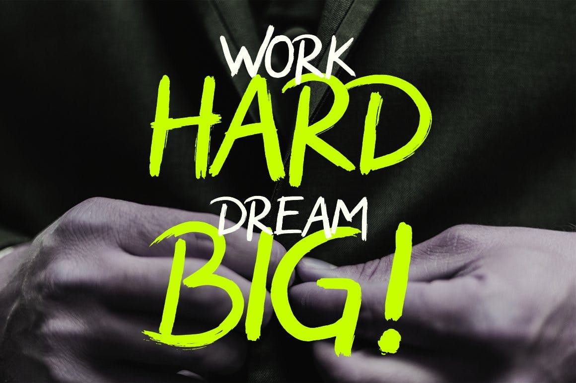 粗糙颗粒感手绘英文画笔字体 Rockwild – Action Handwitten Font 设计素材 sucaiwan.com