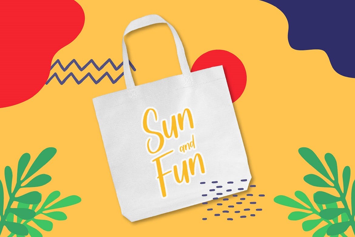 热带风情风格促销推广素材手写字体 Handwritten Font 设计素材 sucaiwan.com