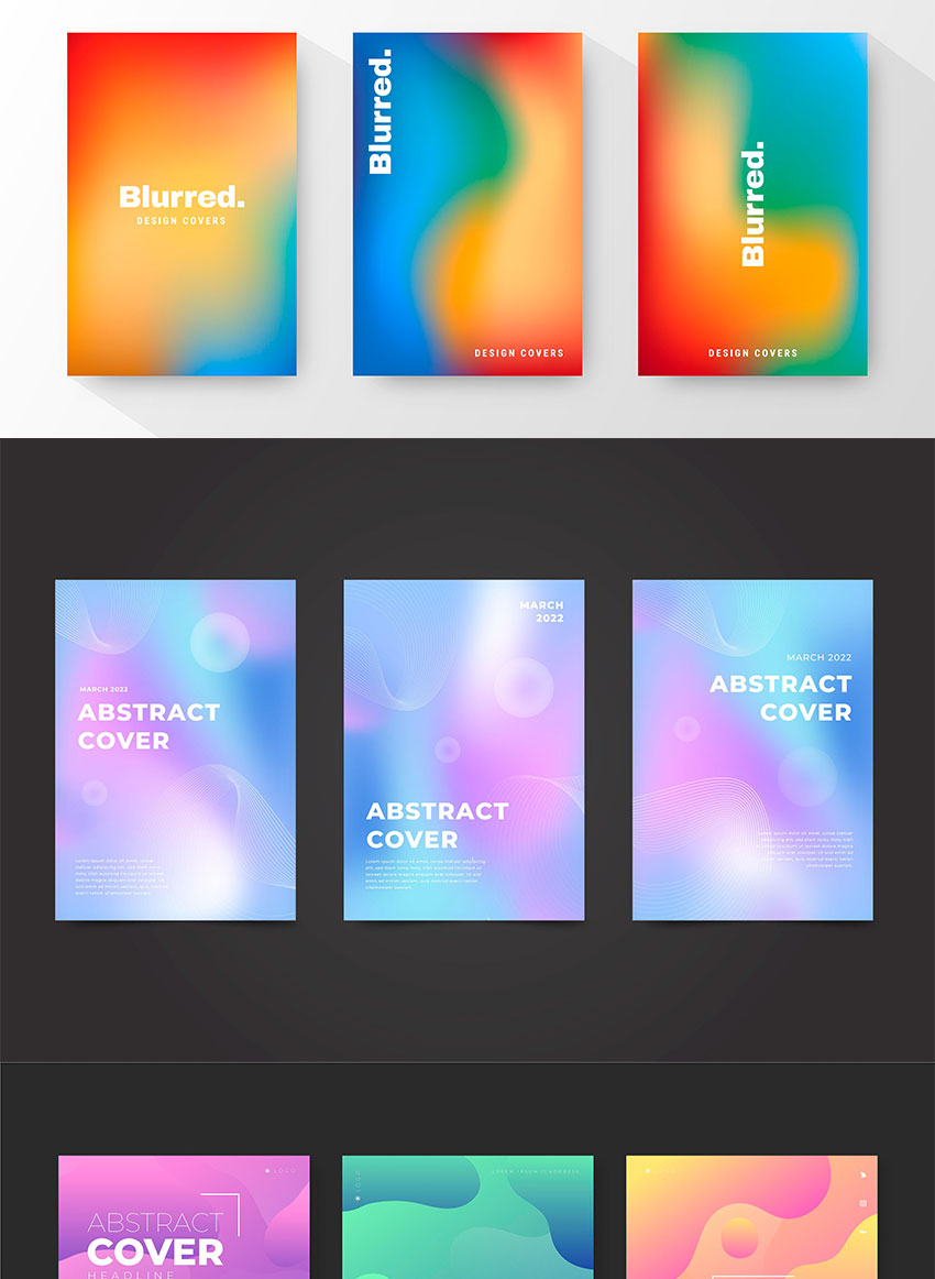 设计资源-100款创意渐变科技海报设计模板合集 设计素材 sucaiwan.com