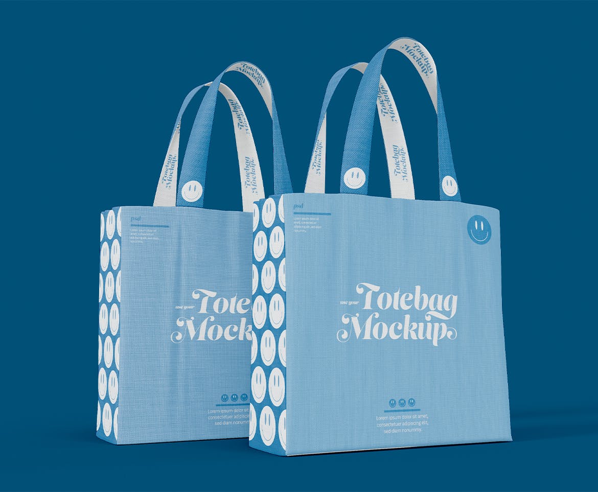 纺布购物袋设计样机图 Tote Bag Mockup 样机素材 sucaiwan.com