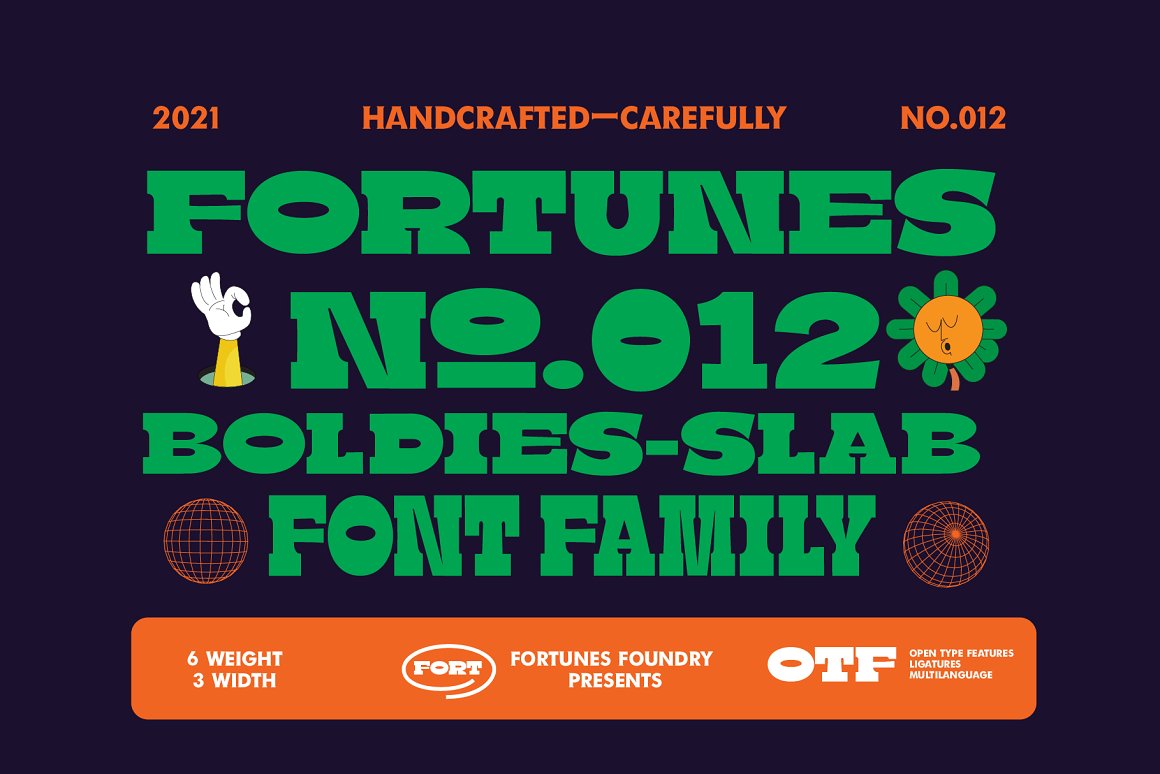 英文字体：复古新怪诞实验性趣味海报杂志排版设计英文字体 Boldie Slab Font Width 设计素材 sucaiwan.com
