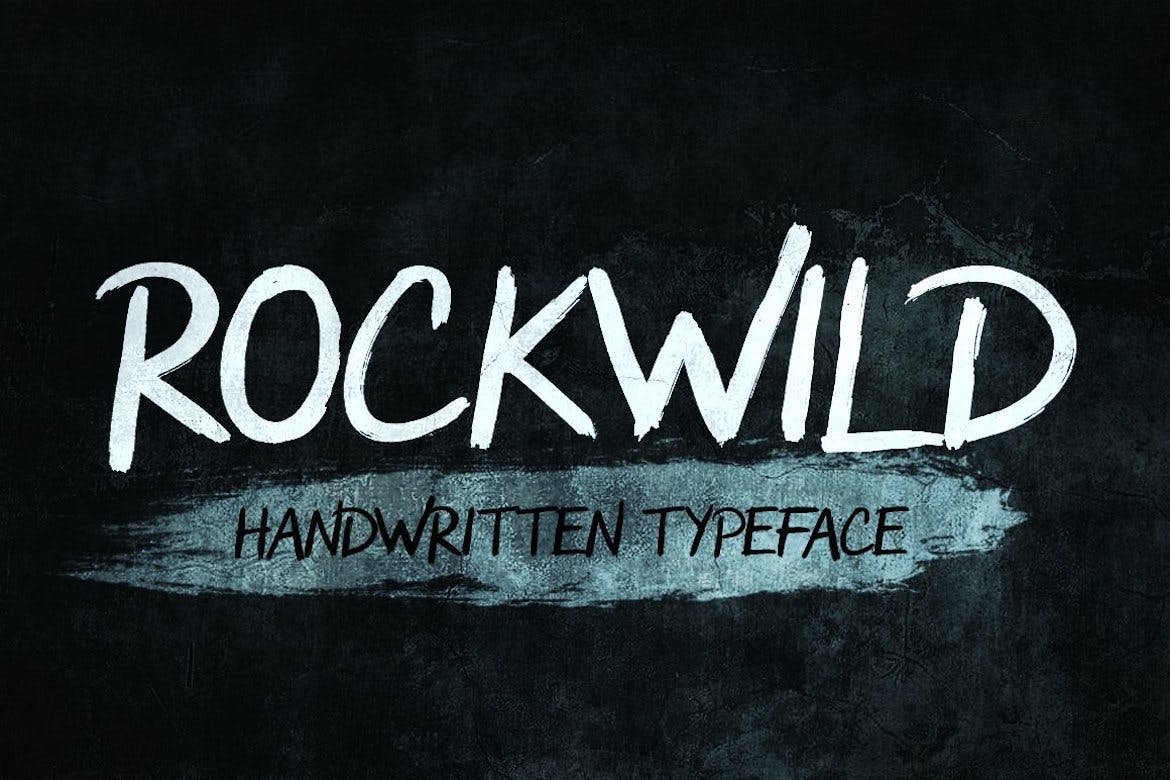 粗糙颗粒感手绘英文画笔字体 Rockwild – Action Handwitten Font 设计素材 sucaiwan.com