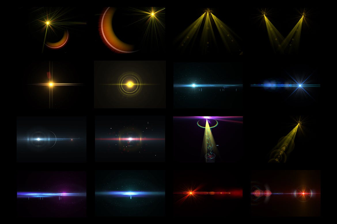 50个自定义镜头光晕和灯光效果套件 50 Custom Lens Flare & Light Effects kit 图片素材 sucaiwan.com