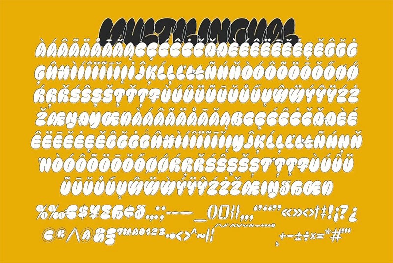 Bulbis复古气泡英文字体 设计素材 sucaiwan.com