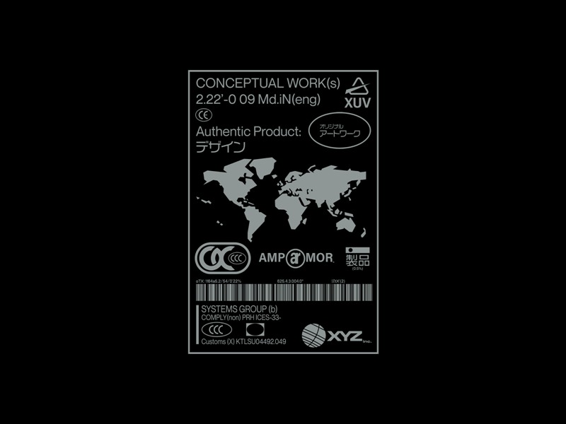 107个赛博朋克工业风格矢量标签印刷设计图标套件 Label Asset Pack Vol.1 图标素材 sucaiwan.com