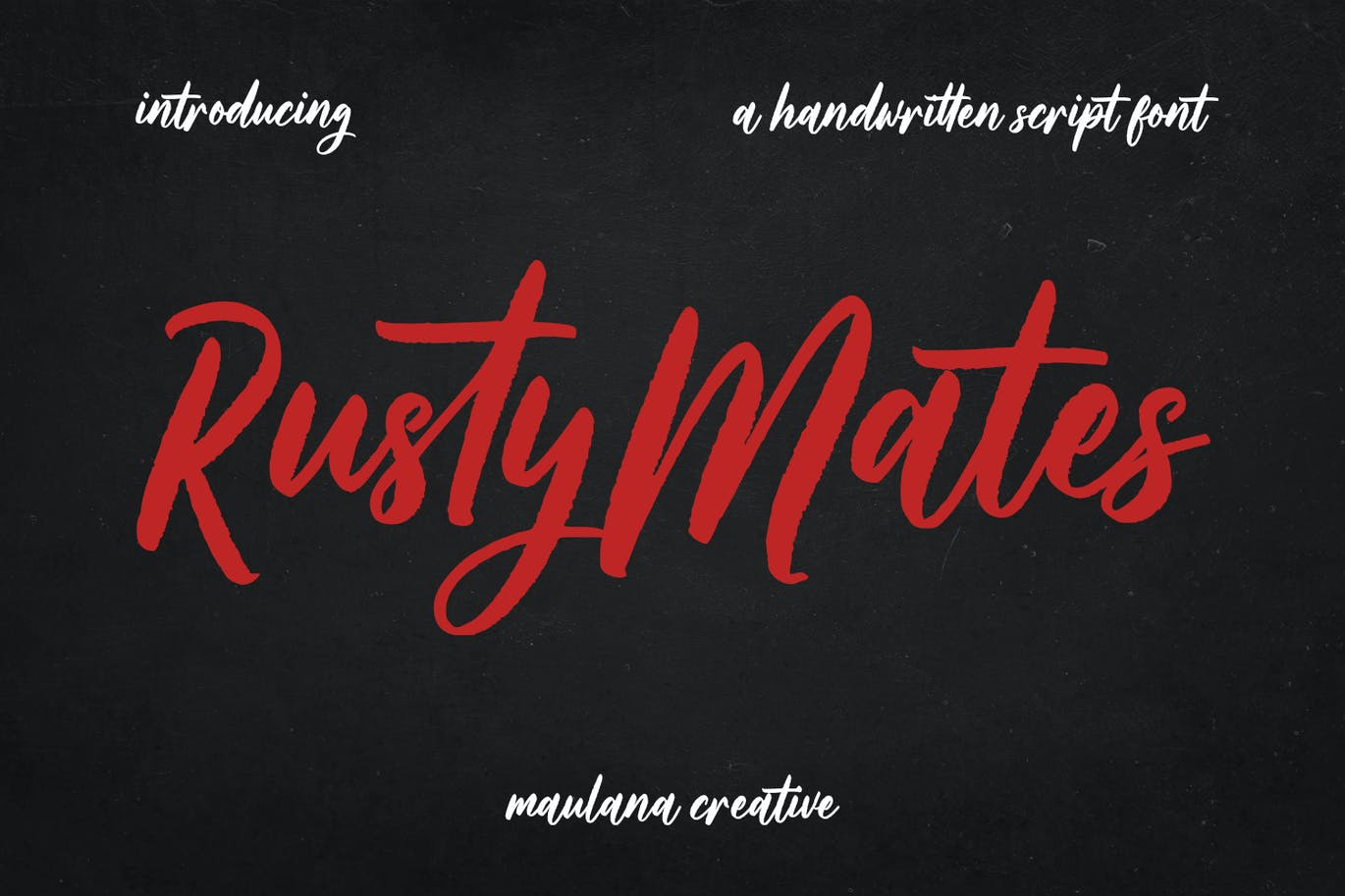 电影标题笔刷脚本字体 Rusty Mates Brush Script Font 设计素材 sucaiwan.com