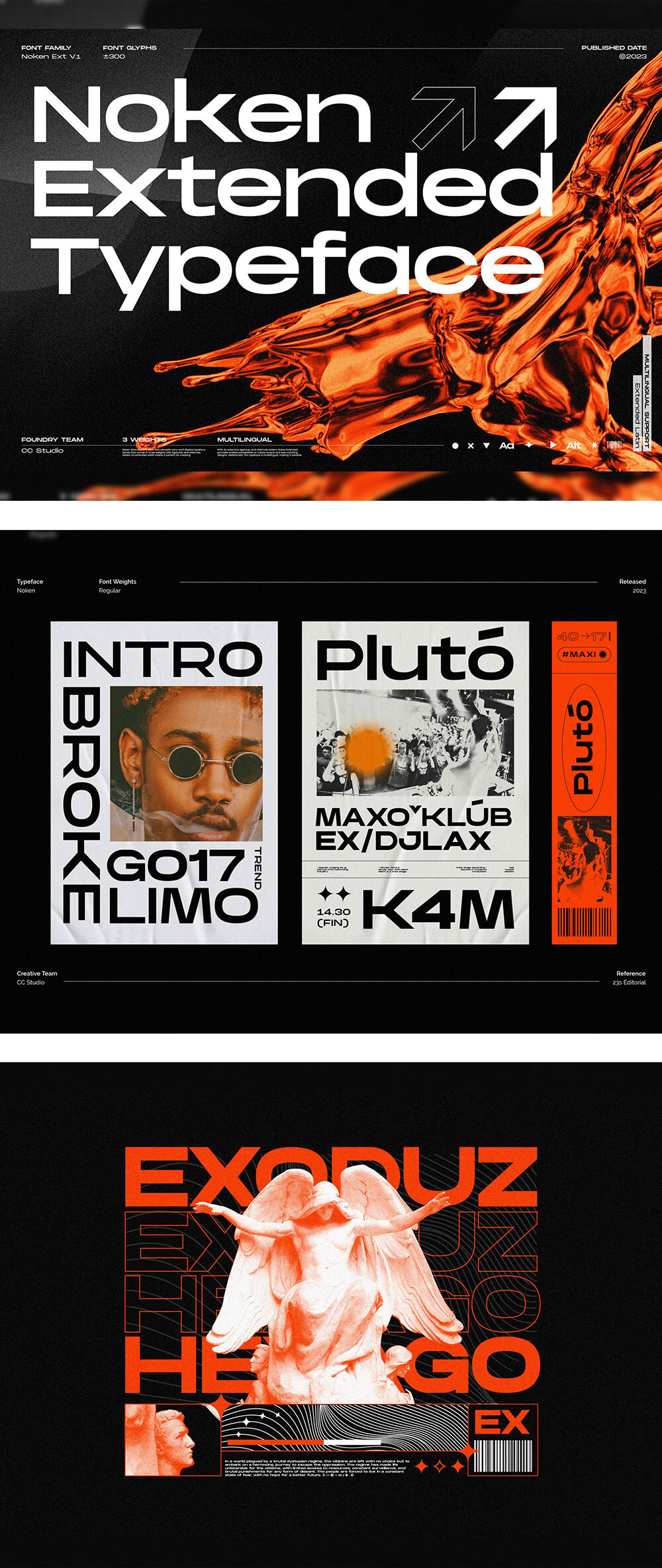 时尚用途广泛的无衬线显示字体 设计素材 sucaiwan.com