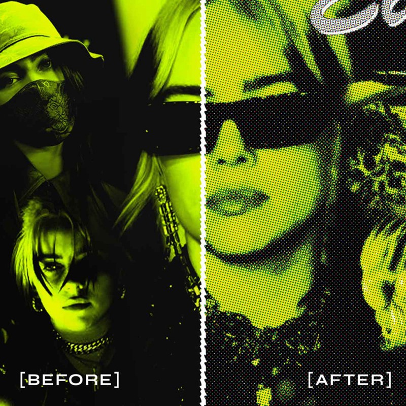 潮流复古半调照片处理特效PS动作套件 Revert Halftone Kit . sucaiwan.com