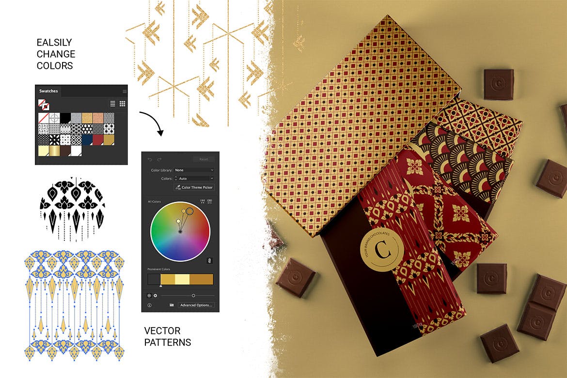 泰国文化无缝图案集合 Thai Patterns Collection 图片素材 sucaiwan.com