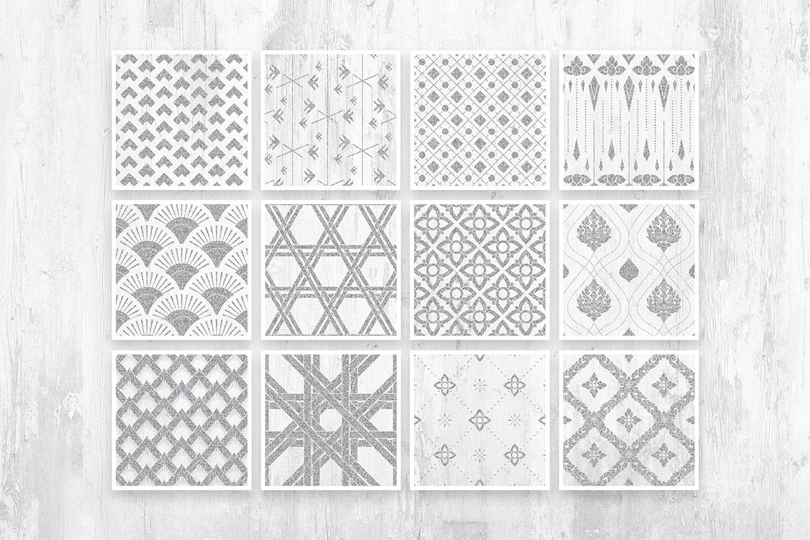 泰国文化无缝图案集合 Thai Patterns Collection 图片素材 sucaiwan.com