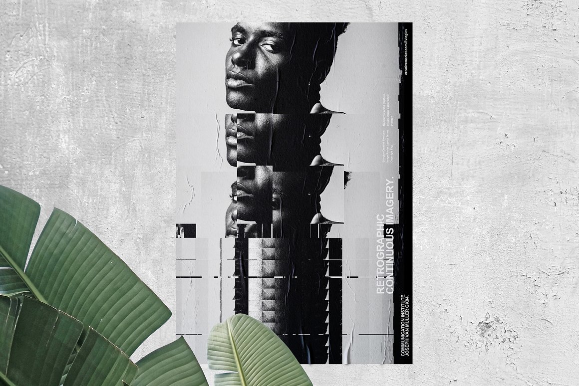 20个抽象扭曲故障主视觉海报图片设计效果PSD样式模板 Evlogiev – Distort Image Poster 样机素材 sucaiwan.com