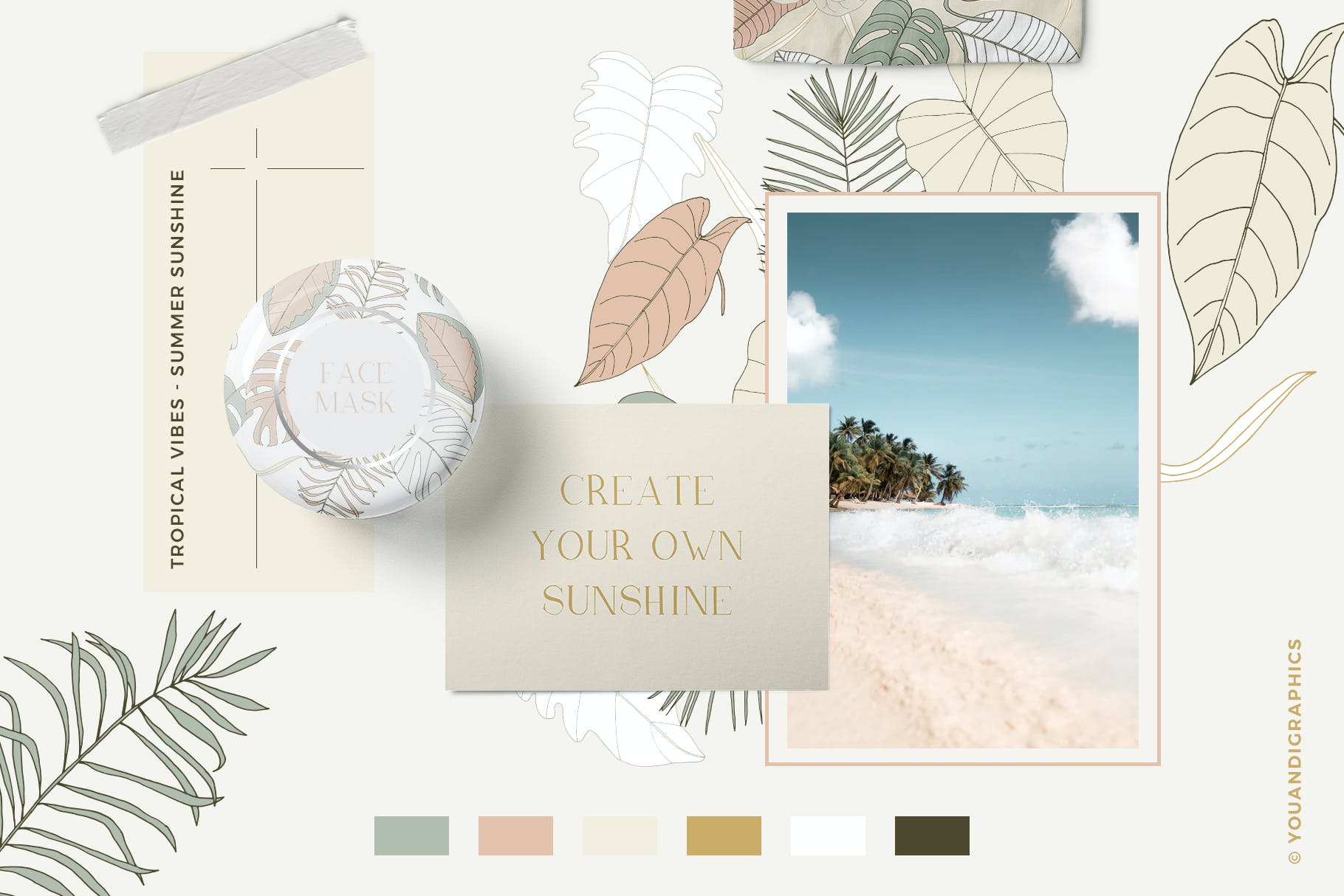 植物叶子热带图案素材 Big Leaves – Tropical Patterns 图片素材 sucaiwan.com