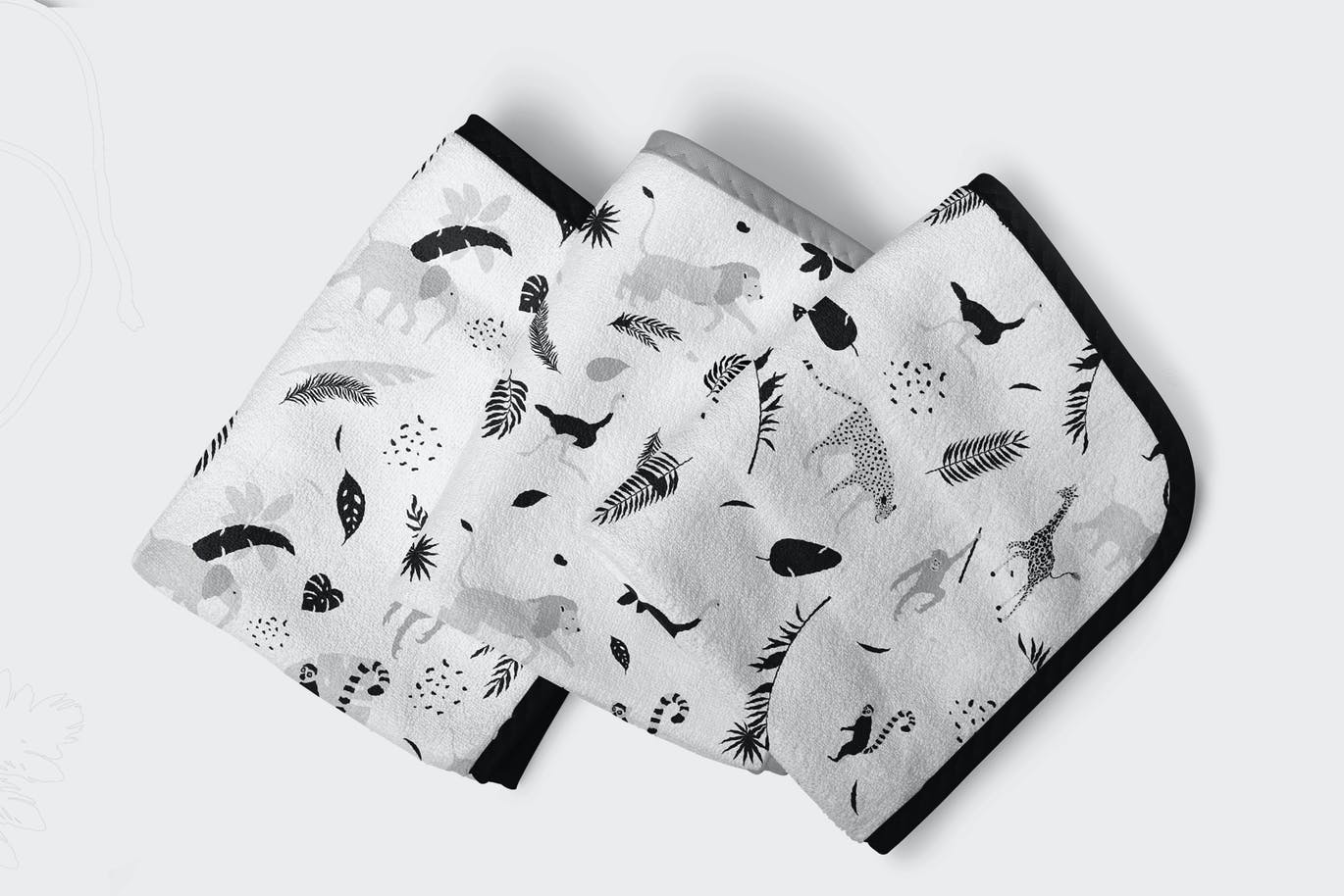 热带图案和动物剪贴画 Tropical patterns & animals clipart 图片素材 sucaiwan.com