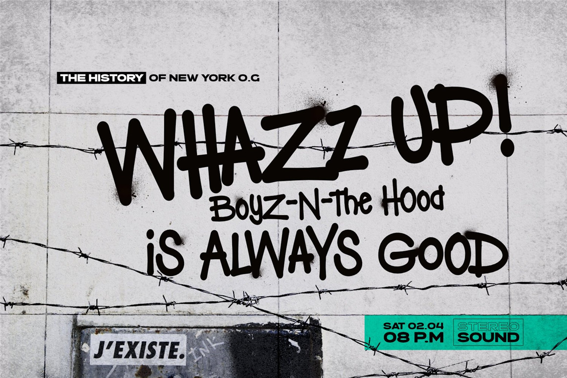 英文字体:90年代街头嘻哈运动手绘油漆标志性笔触封面电影标题字体 设计素材 第1张-素材湾丨精选海外优质设计素材资源 英文字体:90年代街头嘻哈运动手绘油漆标志性笔触封面电影标题字体 设计素材 sucaiwan.com