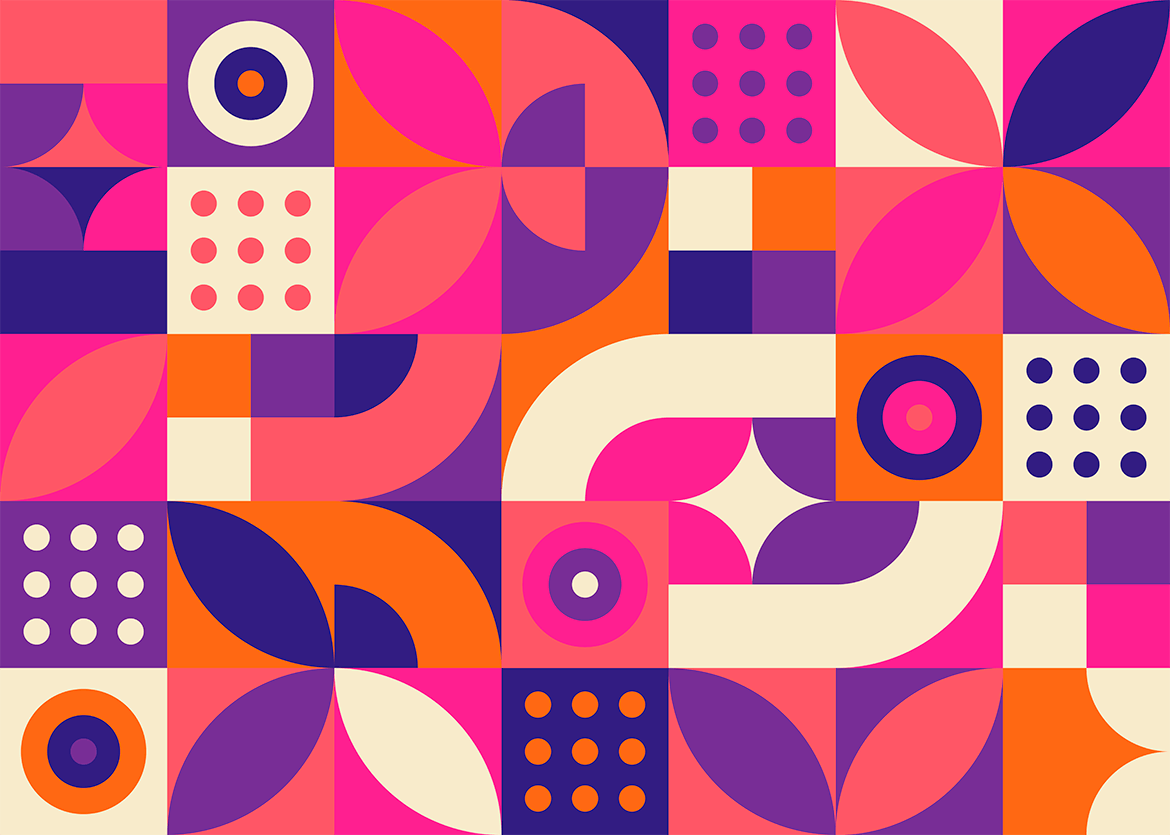 抽象几何包豪斯图案背景 Abstract Geometric Background 图片素材 sucaiwan.com