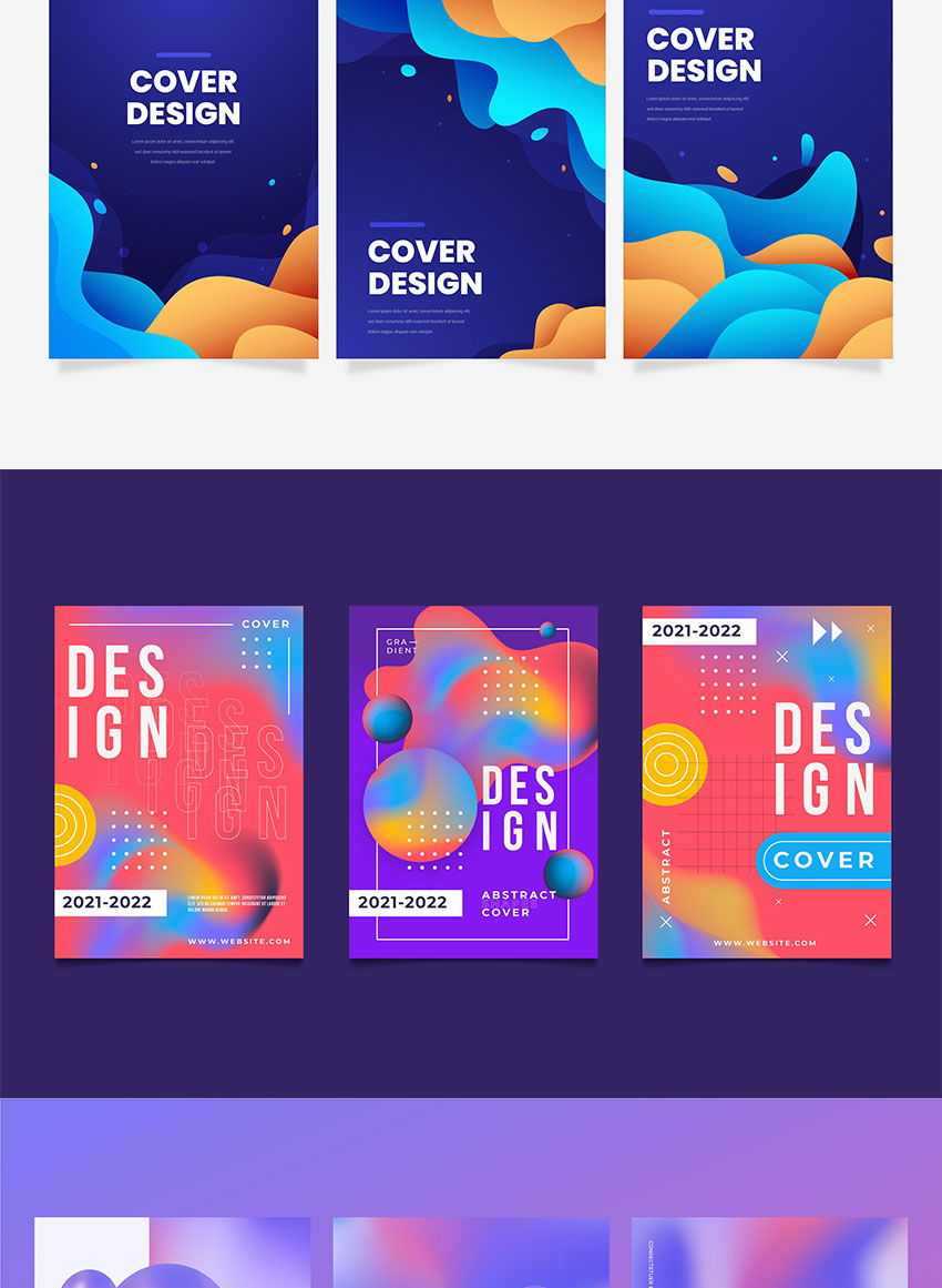 设计资源-100款创意渐变科技海报设计模板合集 设计素材 sucaiwan.com