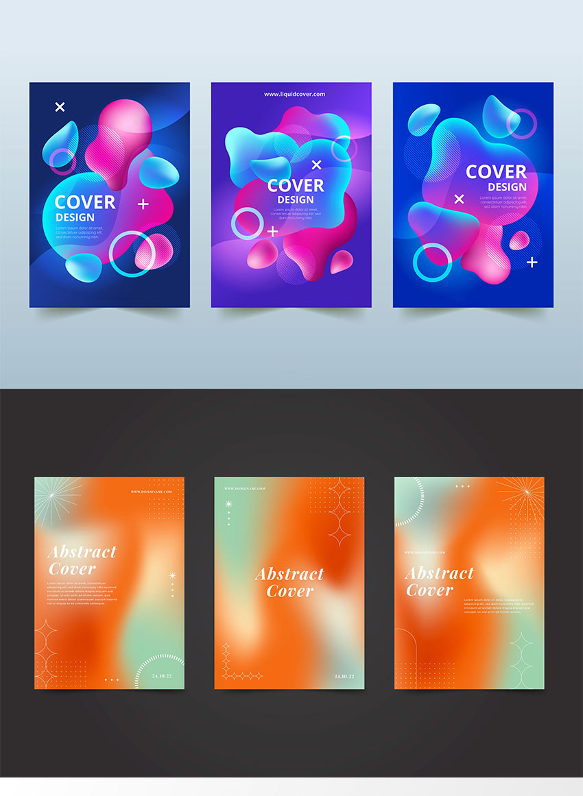 设计资源-100款创意渐变科技海报设计模板合集 设计素材 sucaiwan.com