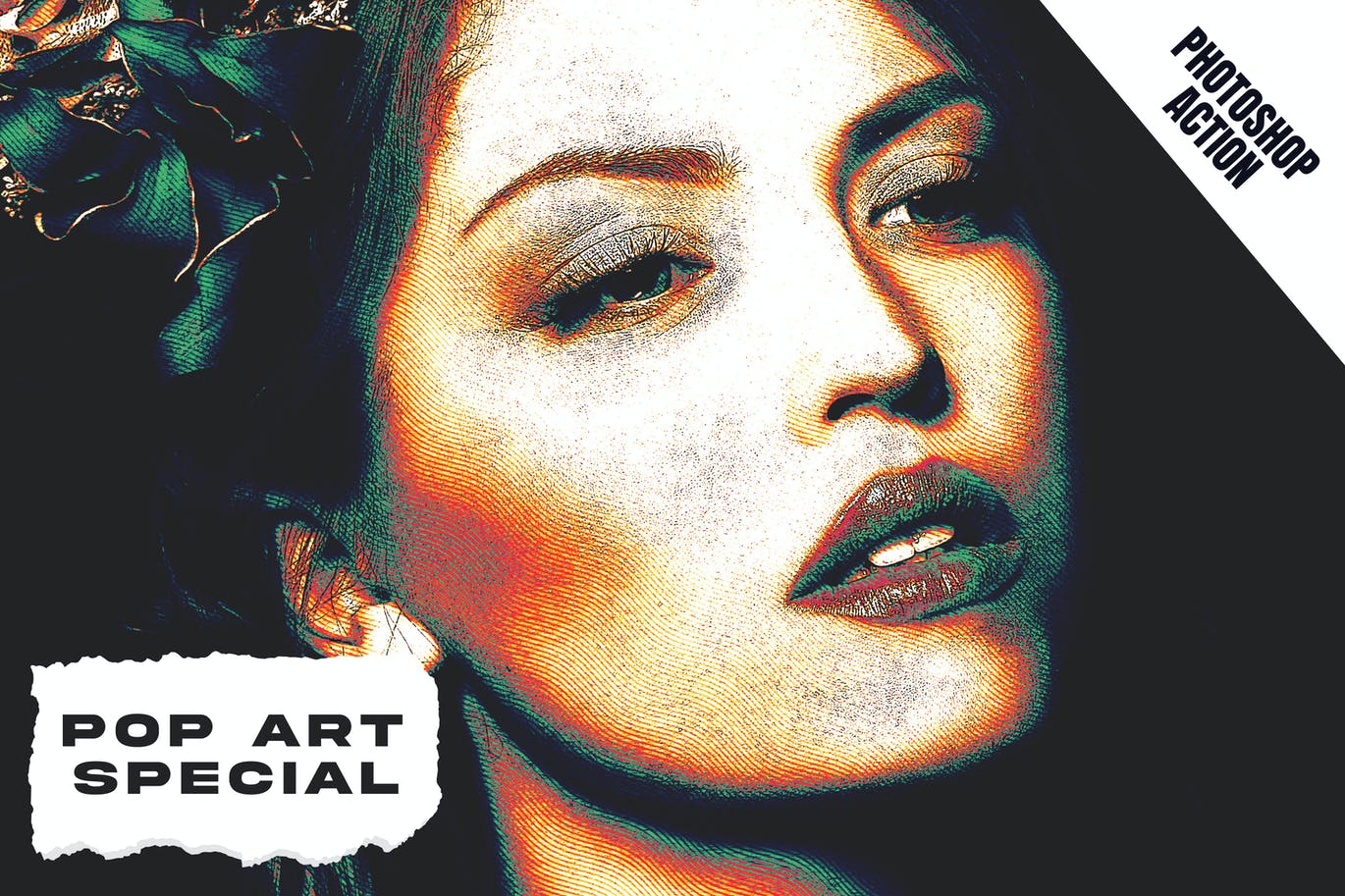 波普艺术效果照片处理PS动作 Pop Art Special Photoshop Action 插件预设 sucaiwan.com