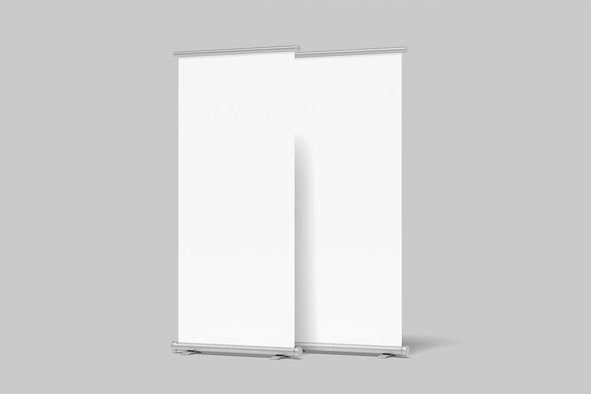 立式横幅Banner图样机 Stand Banner Mockup 样机素材 sucaiwan.com