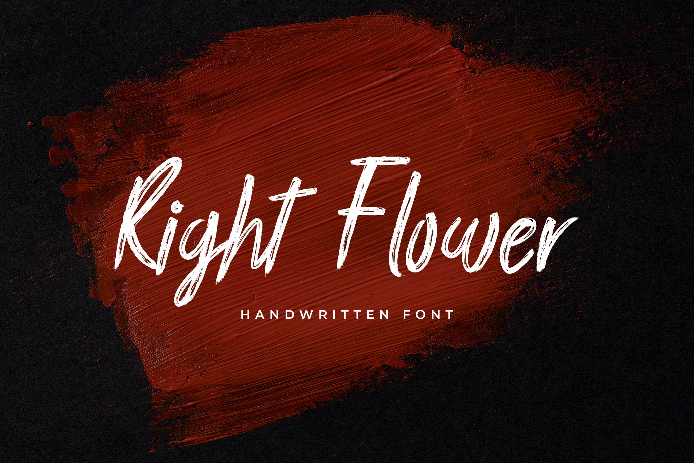 英文手写笔刷风格字体 Right Flower Brush Handwritten Font 设计素材 sucaiwan.com