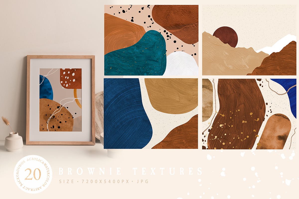 时尚请柬抽象纹理艺术包 Brownie Invitation Textures 图片素材 sucaiwan.com