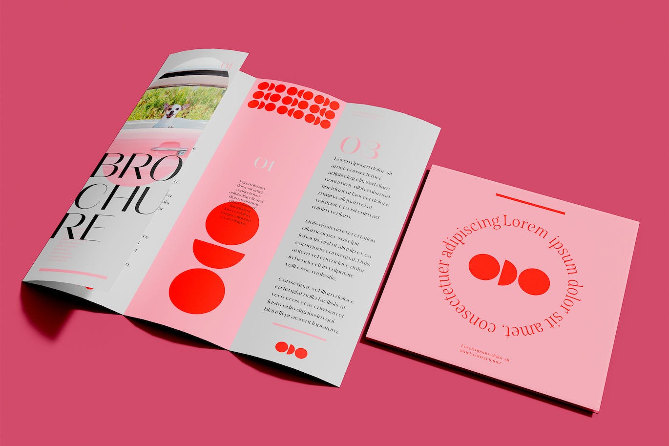 折页时尚杂志宣传册设计样机psd模板v3 Brochure Mockup 样机素材 sucaiwan.com