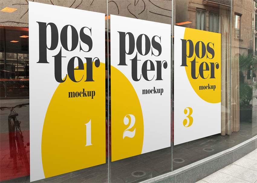 样机模板-最新高端海报PS展示贴图样机模板下载 样机素材 sucaiwan.com