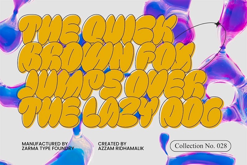 Bulbis复古气泡英文字体 设计素材 sucaiwan.com