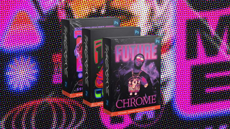 复古潮流抽象艺术金属镀铬辉光变形霓虹文本标题效果包 . 第1张-素材湾丨精选海外优质设计素材资源 复古潮流抽象艺术金属镀铬辉光变形霓虹文本标题效果包 . sucaiwan.com