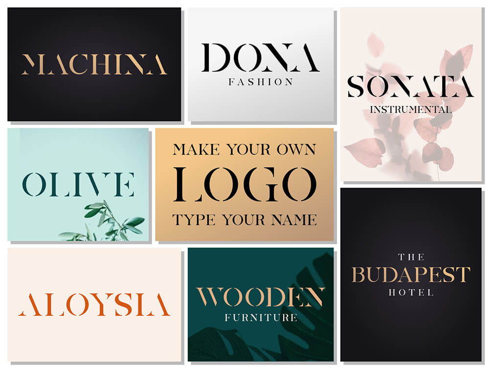 抽象复古豪华显示大写字体 设计素材 sucaiwan.com