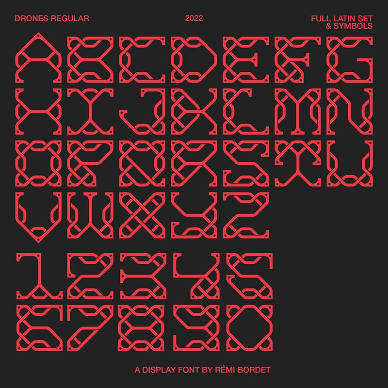 22款未来感科幻机甲风格的英文字体合集 设计素材 sucaiwan.com