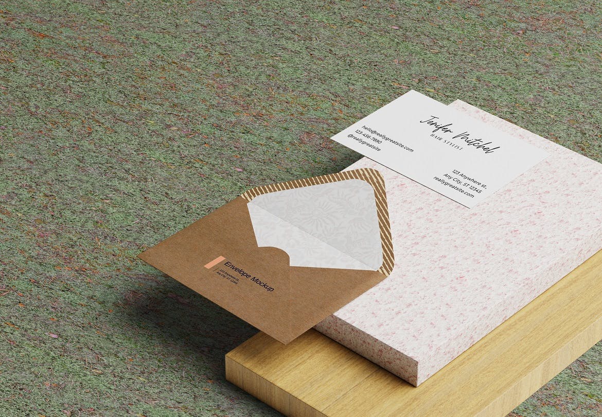 个性化C6信封样机模板 C6 Envelope Mockups 样机素材 sucaiwan.com