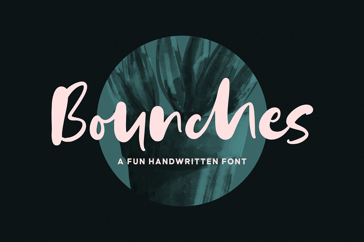 粗细不规则弹性效果手写字体 Bounches Font 设计素材 sucaiwan.com