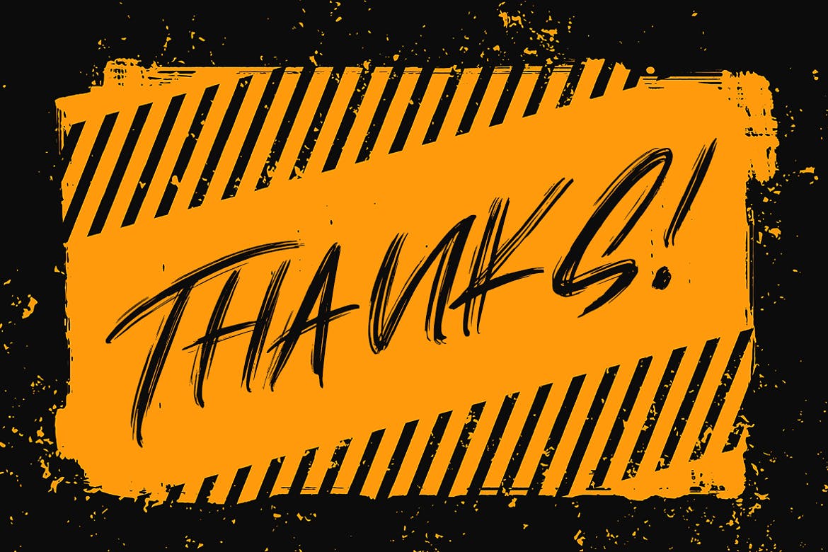 激情赛车极限运动摇滚风手写字体 Handbrush Font 设计素材 sucaiwan.com