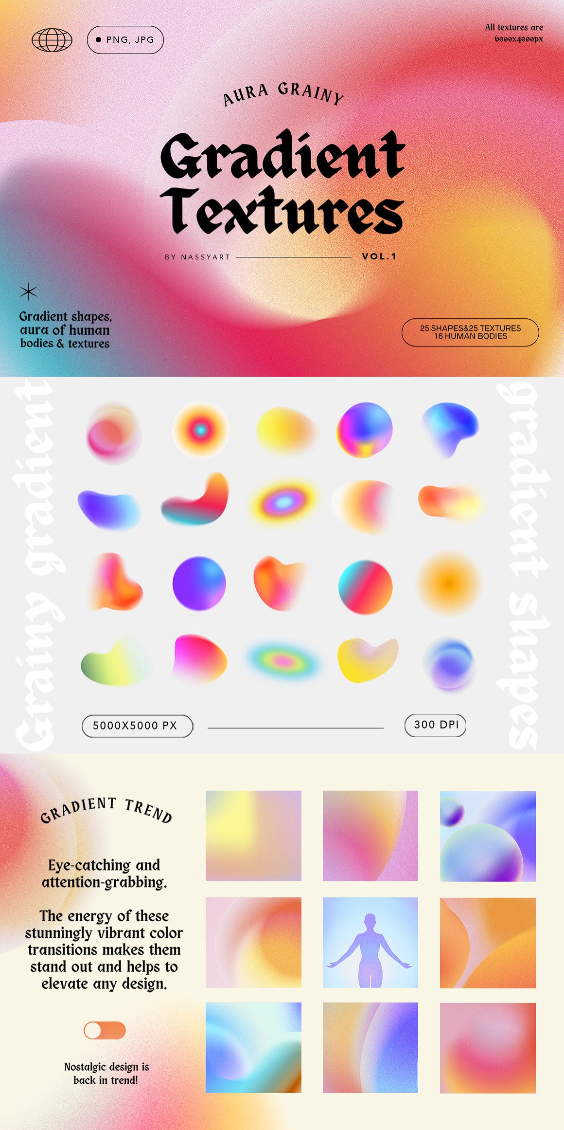 25款复古怀旧光环人影颗粒弥散光渐变抽象艺术背景肌理套装 Aura Gradient Grainy Textures 样机素材 第1张-素材湾丨精选海外优质设计素材资源 25款复古怀旧光环人影颗粒弥散光渐变抽象艺术背景肌理套装 Aura Gradient Grainy Textures 样机素材 sucaiwan.com