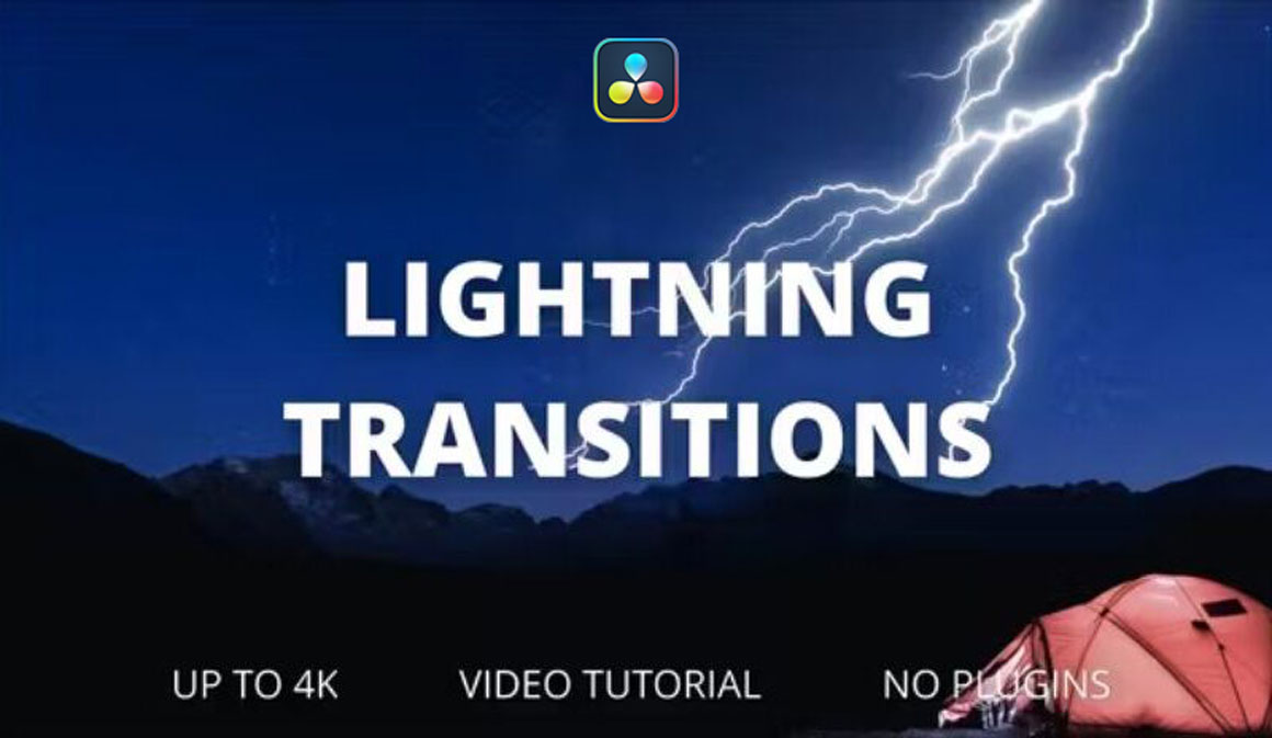 达芬奇模板：11个梦幻闪电效果画面转场过渡包 . sucaiwan.com