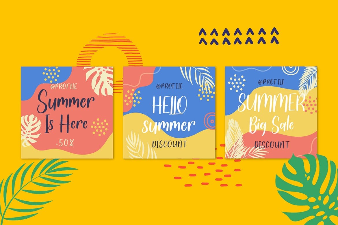 热带风情风格促销推广素材手写字体 Handwritten Font 设计素材 sucaiwan.com