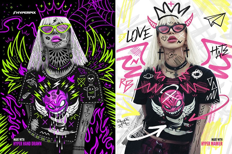 1000+手绘涂鸦手帐免抠PNG素材 图片素材 sucaiwan.com