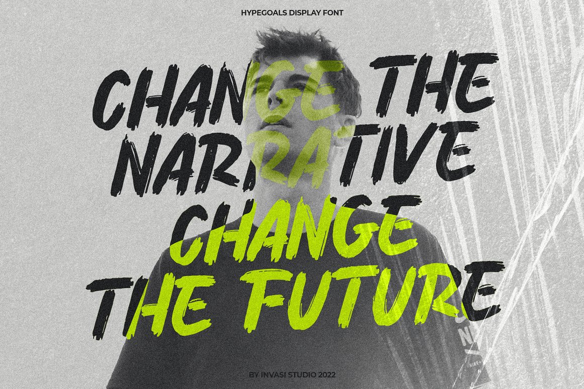 新潮嘻哈水墨手写手绘毛笔笔触效果海报封面标题设计英文字体 Hypegoals – Brushy Display Font 设计素材 第2张-素材湾丨精选海外优质设计素材资源 新潮嘻哈水墨手写手绘毛笔笔触效果海报封面标题设计英文字体 Hypegoals – Brushy Display Font 设计素材 sucaiwan.com