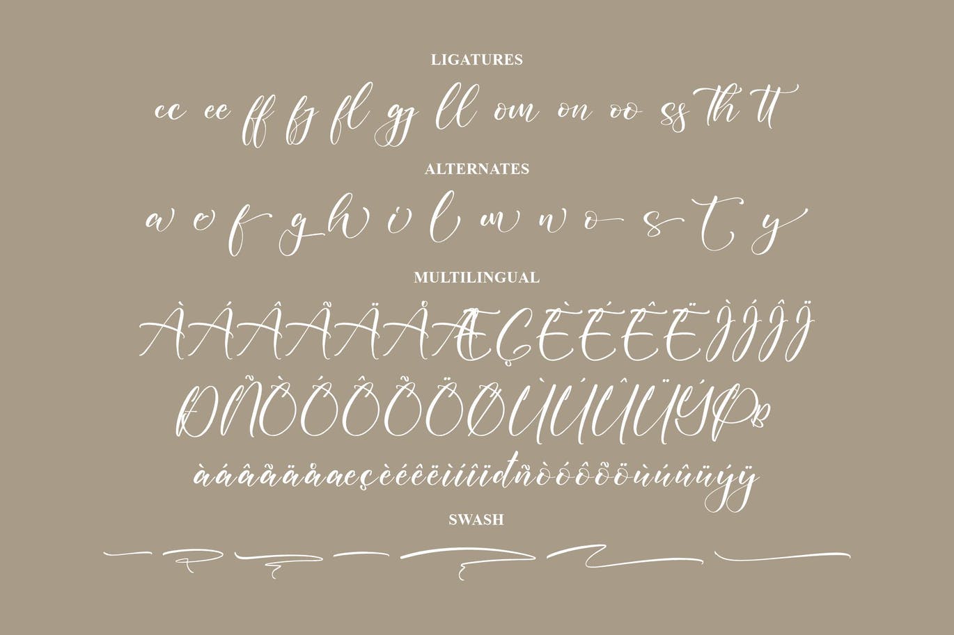 签名连字手写脚本字体 Hillarya Maliah Script Font 设计素材 sucaiwan.com