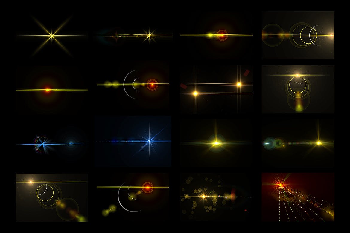 50个自定义镜头光晕和灯光效果套件 50 Custom Lens Flare & Light Effects kit 图片素材 sucaiwan.com