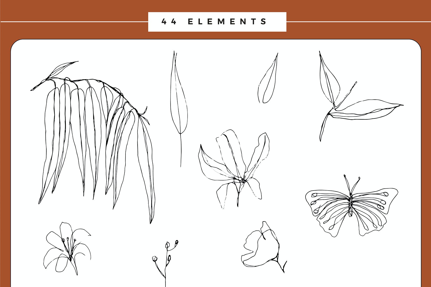 黑暗花园花卉手绘图案素材 Dark Garden Floral Patterns 图片素材 sucaiwan.com