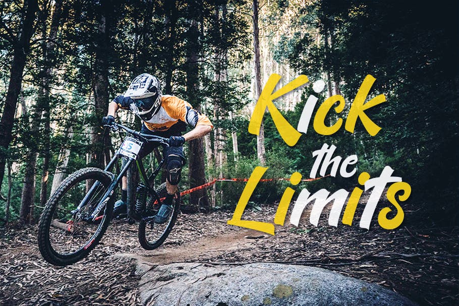 具有前卫字符的现代手写字体设计 Kickrush – Sport Handwritten Font 设计素材 sucaiwan.com