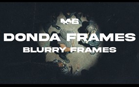 MOON 嘻哈说唱风格人物模糊帧聚光灯框架形状PNG素材 BEAR DONDA FRAMES
