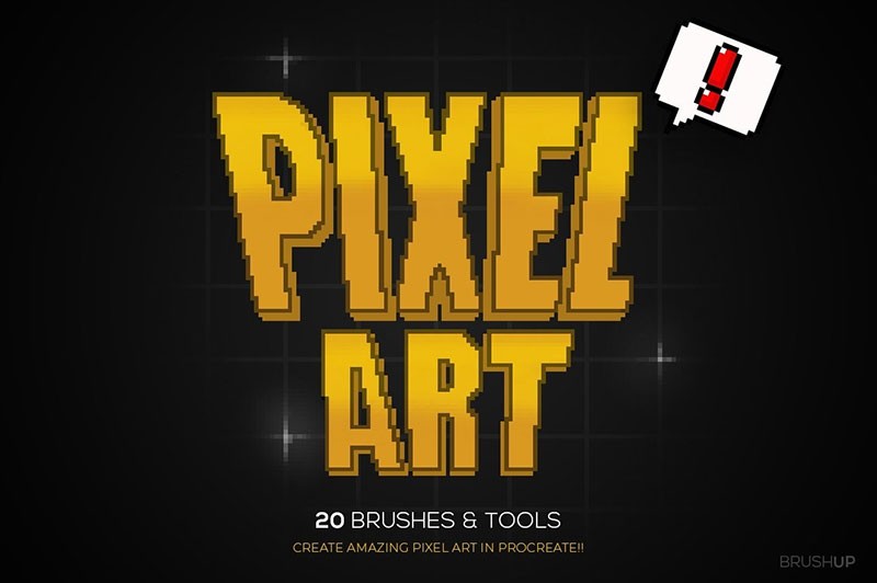 20个Procreate像素画笔刷 笔刷资源 sucaiwan.com