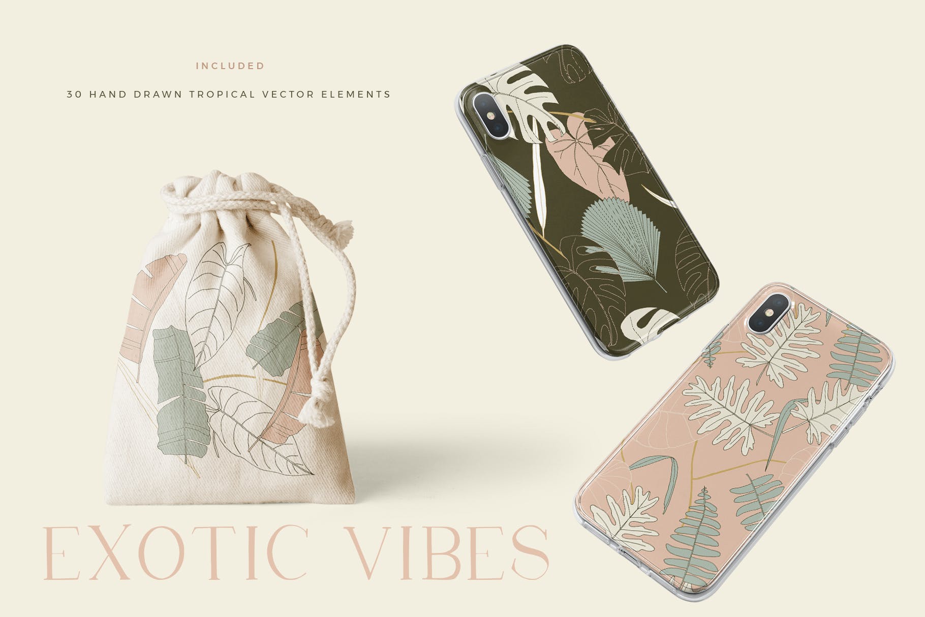 植物叶子热带图案素材 Big Leaves – Tropical Patterns 图片素材 sucaiwan.com