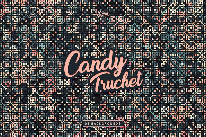 抽象多彩糖果背景 Candy Truchet Backgrounds 图片素材 sucaiwan.com